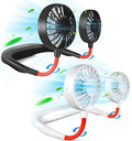 Portable Neck Fan Rechargeable Personal HandFree Fan Mini USB Wearable Neckband Sport Fan 3 Speed Adjustable 360 Degrees Rotation Perfect for Working Traveling Office Reading (2 Pack：Red Black+White) by JUANANIUG
