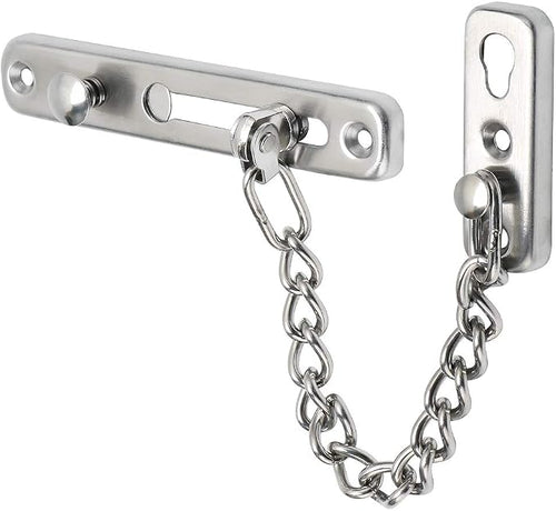 Alise Door Chain Lock,Chain Lock for Inside Door,Brushed Nickel(1 Pack) | Stainless Steel,Door Chain Lock Guard with Spring Anti-Theft Press Button,Door Lock Latch for Front Door by Alise