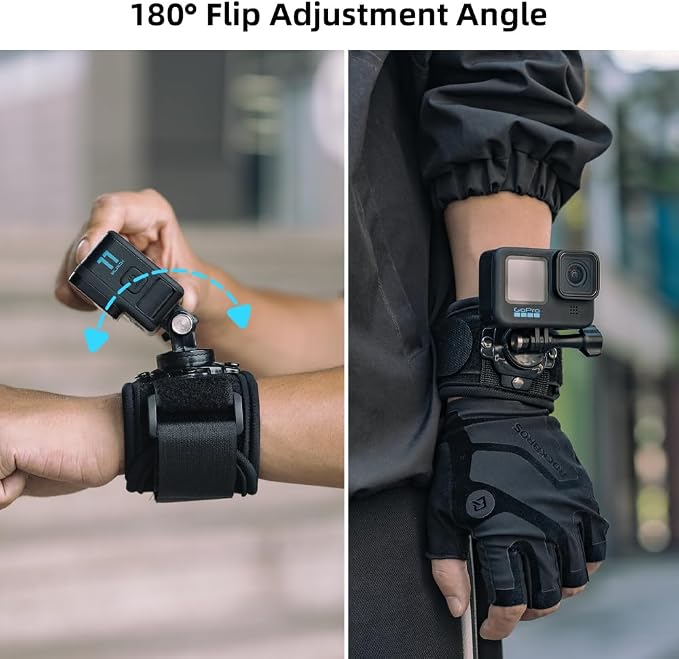 Wrist Strap Mount Compatible with GoPro Hero 13/12/11/10/9/8/7//6/5 Black,DJI Osmo Action 5 pro/4/3,Insta 360 ONE R,AKASO/Campark and More - Image 3