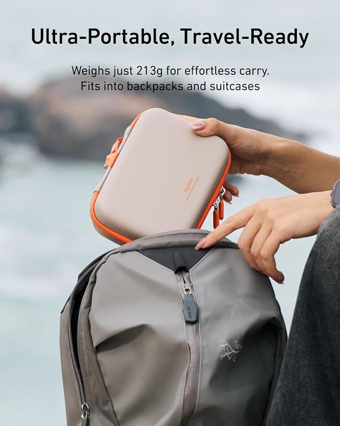 TELESIN DisAdv Carrying Case for DJI Osmo Action 6 and Official Accessories | Xtra Edge Muse Case, Waterproof Hard Carrying Bag for Camera Batteries Filter Mount, Hard Shell Action Camera Bag, Grey - Image 8