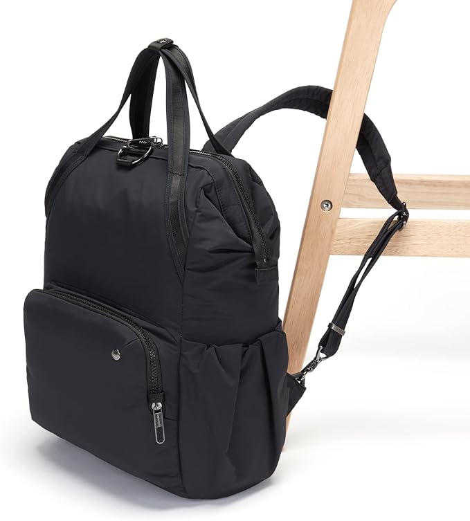 Pacsafe Women's Citysafe CX 17L Anti Theft Backpack-Fits 16 inch MacBook Pro, Econyl Black, One Size - Image 2