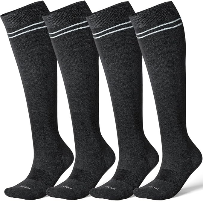 LEVSOX Viscose Made from Bamboo Compression Socks for Pregnant Women 20-30 mmHg Knee High Cute Mens Supports Socks for Travel by Levsox