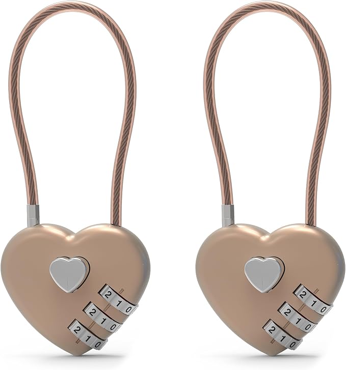 Combination Lock for Locker, Small Cable Lock with Code, 3 Digit Padlock Combination, for Luggage, Gym Locker, Suitcase, Backpack Zipper, Cabinet, Toolbox, Outdoor Fence Gate, Travel Safe by SpecializeinCombinationLock