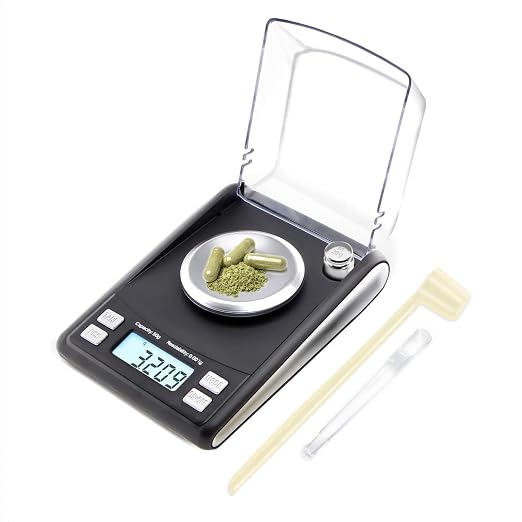 Fuzion Milligram Scale 50g/0.001g, Powder Scale with 6 Accessories | Includes Calibration Weights, Mg Scale for Powder, Supplement, Jewelry, Capsule Filling, Reloading - Image 6