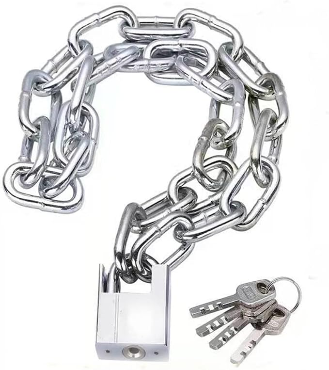 Safety Bicycle Chain Lock, Motorcycle Lock, Cannot Be Cut with Bolt Cutters Or Hand Tools.Premium Case-Hardened Security Chain for Motorcycles, Bike, Generator, Gates,Outdoor Furniture, by Unknown