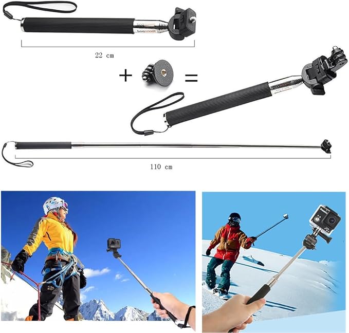 20-in-1 Action Camera Accessories for GoPro Hero 13 12 11 10 9 8 Max 7 6 5 4 Black GoPro 2018 Session Fusion Silver White Insta360 DJI SJCAM APEMAN AKASO and Others Cameras - Image 7