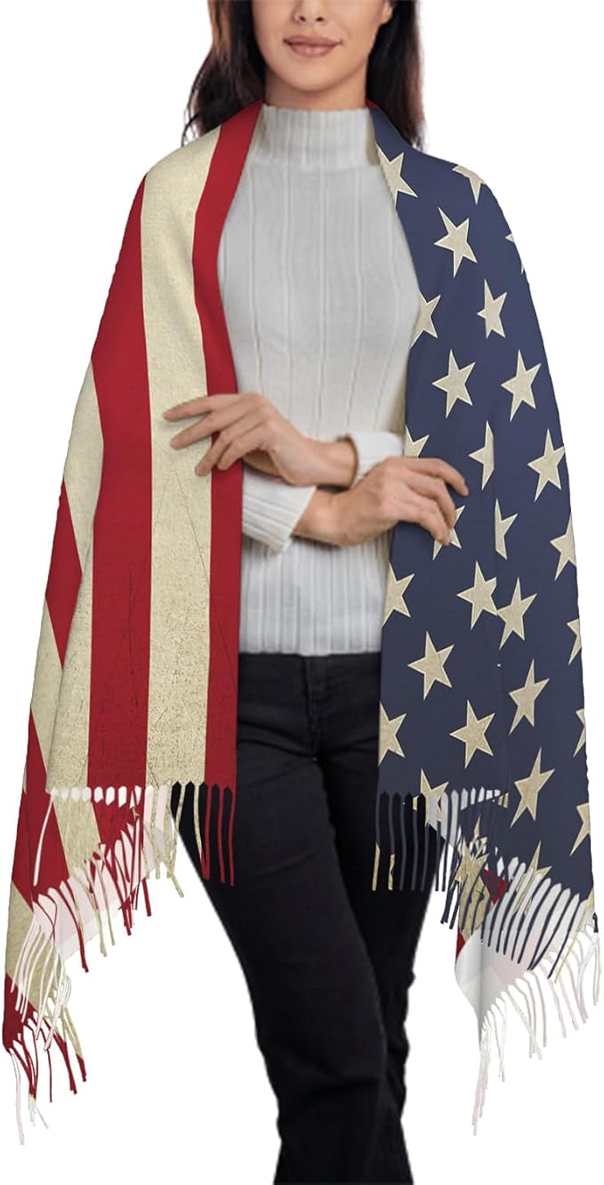 IBILIU Oversize Scarf for Women Floral Flower Purple Prune Color Scarf Tassel Scarves Fall Winter Shawl Wraps - 77.6 x 28.3in - Image 3