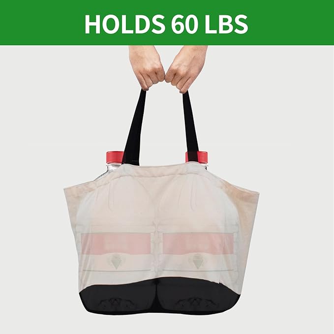 Extra Large Canvas Tote Bag with Pockets, Reusable Grocery Bags Heavy Duty | 14.6 x 10.2 x 13 in Holds 60 lbs Washable Eco-friendly Tote Bags for Shopping/Picnics/Beach/Laundry, Off White+Black 3 Pack - Image 5