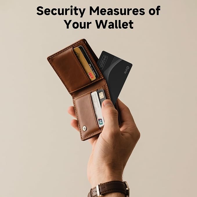 2026 [Apple MFi Certified] Wallet Tracker Card-(1.6mm), Rechargeable Card Finder, Works with Apple Find My (iOS Only), IP68 Waterproof Item Locator for Luggage Tags, Passports, Phone (Black, 1 Pack) - Image 8