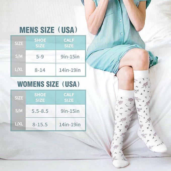 Compression Socks for Women & Men Circulation(6 pairs)-Graduated Supports Socks for Running, Athletic Sports - Image 6