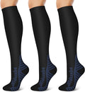 3 Pack Compression Socks - Compression Socks Women and Men, 15-20mmHg, Best for Nurses, Travel, Pregnancy by Unknown