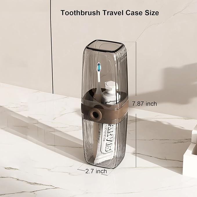 Toothbrush Travel Case & Travel Soap Holder Dish Tray Set of 2, Portable Clear Toothbrush Holders with Cover Leakproof Bar Soap Holder for Traveling School Camping Business Bathroom - Image 4