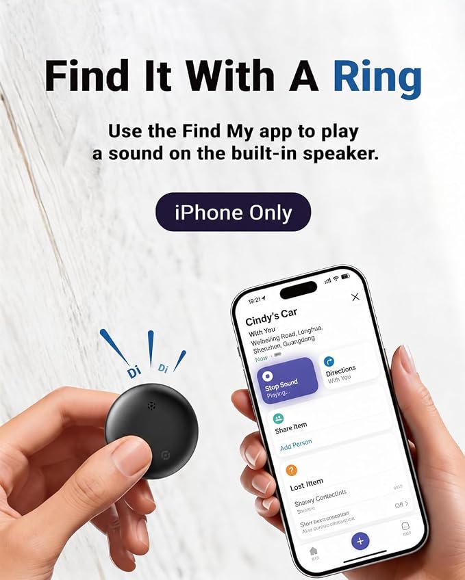 GPS Cat Tracker Collar for iPhone, Works with Apple Find My, No Monthly Fee, Lightweight Pet Tracking Tag with Collar Holder for Cats - Image 3