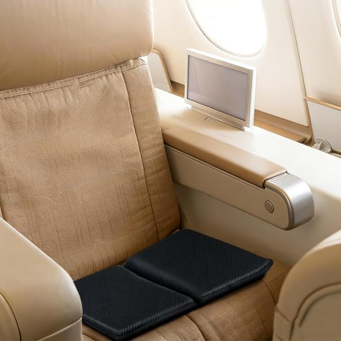 Gel Airplane Seat Cushion,Portable Travel Cushion for Long Sitting,Foldable seat Cushion for Airplane Seats, Office Chair, Camping, Bleachers, Flights, Commute - Image 7
