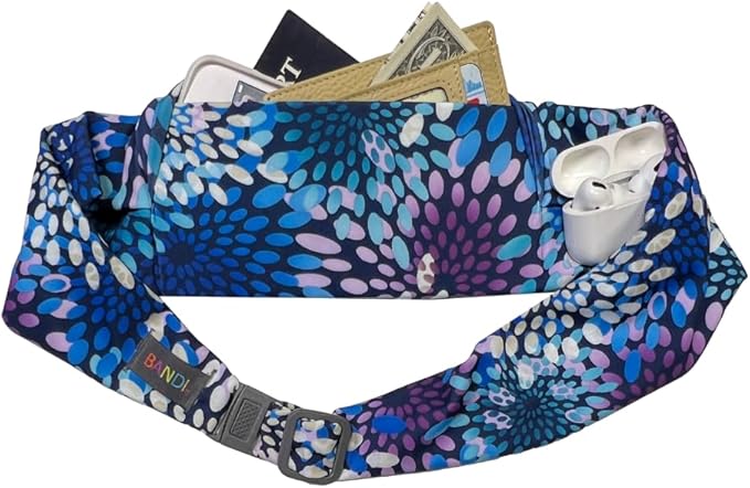 BANDI Running Belt for Women & Men – USA Made No-Bounce Adjustable Waist Pack & Secure Fanny Pack – Fits All Phones, Gels & Essentials – Zipper-Free, Medical Device Friendly by BANDI