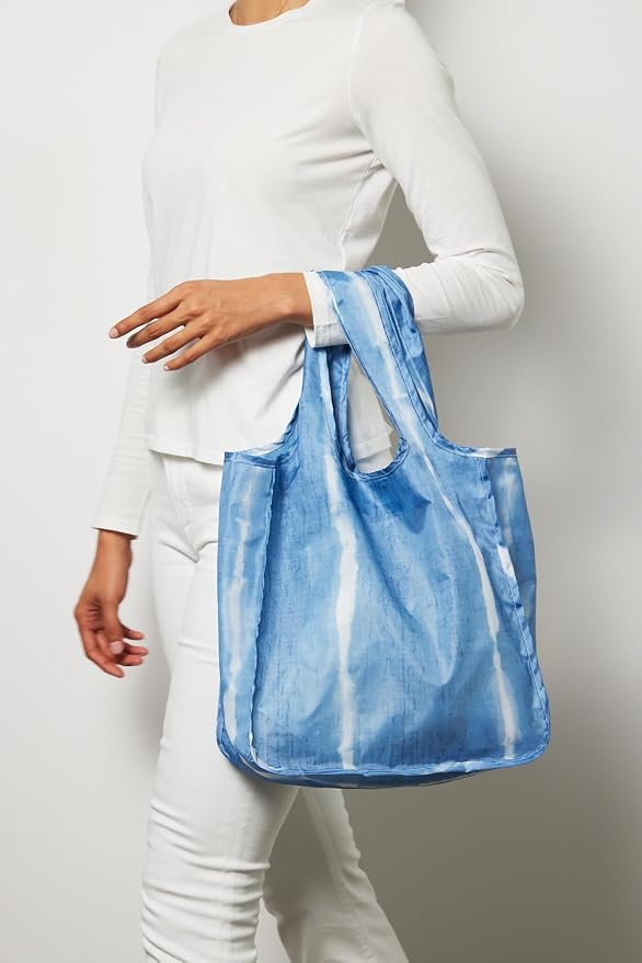 Pure Sage Reusable Grocery Bag - Stylish Shopping Bags for Groceries - Foldable Tote Bag - Image 2