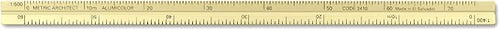 Alumicolor Aluminum Architect Metric Pocket Scale, 15CM, Gold - Image 2