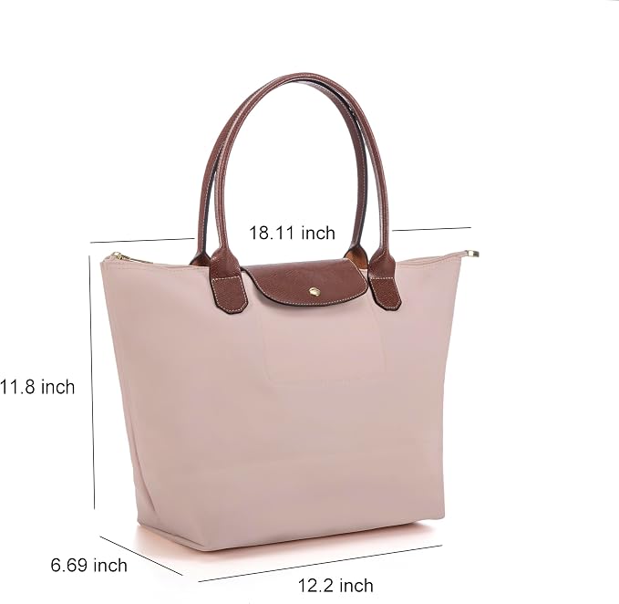 Tote Bag for Women Foldable Shoulder Bag Nylon Weekend Hobo Handbag - Image 4