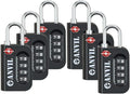 ANVIL TSA Approved Luggage Lock - 4 Digit Combination, 10,000 Combinations, Easy-Read Password Window, Travel Lock for Suitcases, Backpacks, Gym & Student Lockers, Baggage by ANVIL
