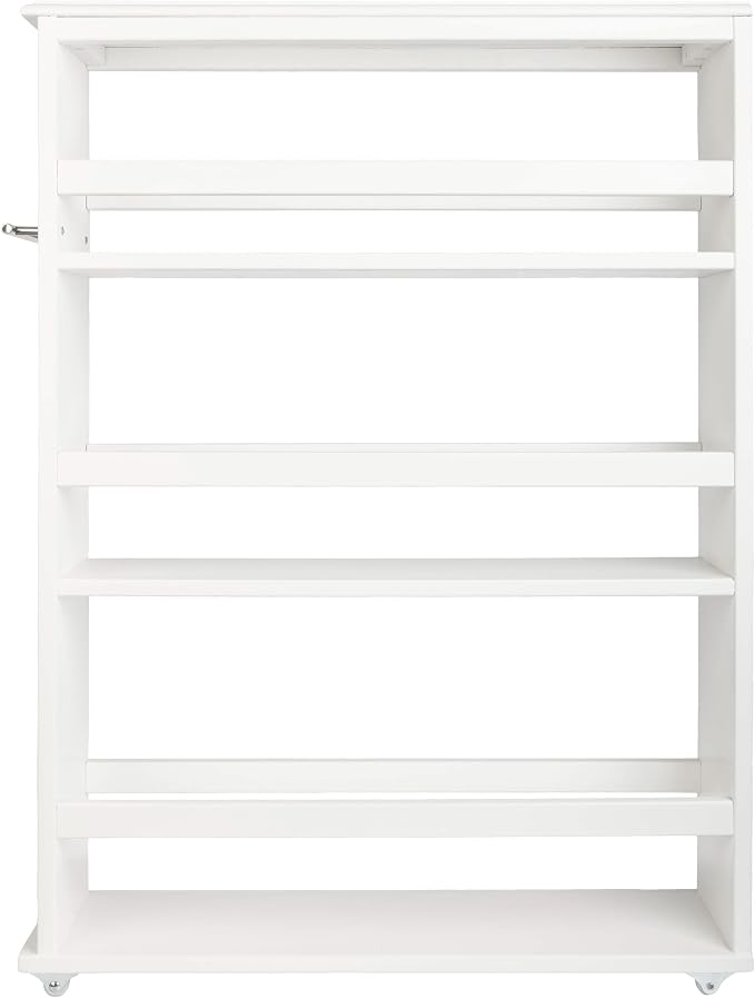 Lavish Home 3 Tier Slim Utility Rolling Storage Cart, White, 25”W x 5.7”D | Narrow Rolling Cart Storage Organizer with Handle and Wheels for Bathroom, Laundry Room, and Kitchen, Pull-Out Home Organizer - Image 7