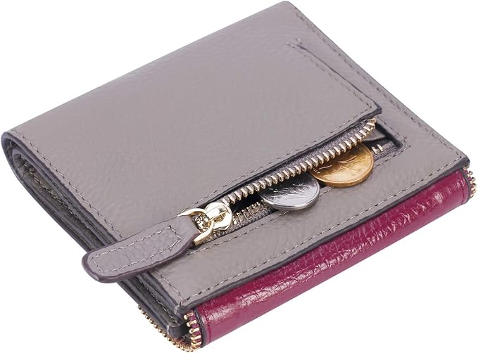 Ultra Thin Small Compact Leather Womens Girls Wallets RFID Blocking Credit Card Holder for Women - Image 3