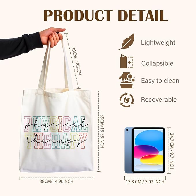 Nurse Canvas Tote Bag, Nurse Appreciation Gifts, Nursing School Gift Reusable Shopping Grocery Bags - Image 4