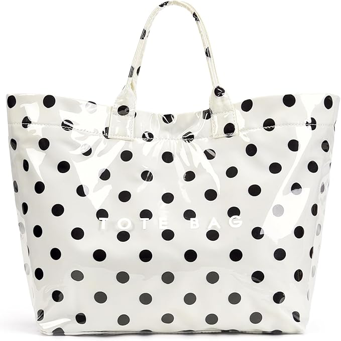 Lushandy PVC Tote Bag for Women Jelly Beach Bag Top Handle Hobo Handbag | Water-Resistant, Wipe Clean, Lightweight by Lushandy