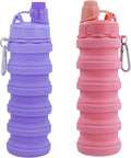 Collapsible Water Bottles Travel water bottle Sports Portable Sport Water Bottle Reusable Water Bottles comes with mountaineering Buckle 500ml silicone Water-proof camping water bottle by YCTMALL