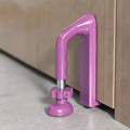 Portable Door Lock Travel Security, Pink Anti-Theft Stopper | 202g lightweight, fits inward-swinging doors, tool-free install, aluminum, for hotels, Airbnbs, dorms, apartments by Elfthloo