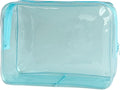 Waterproof PVC Makeup Bag - Leakproof Cosmetic Organizer for Travel Toiletry Storage 9.84×7.09×2.36 Inch for Women & Men (Sky Blue) by TotePrint