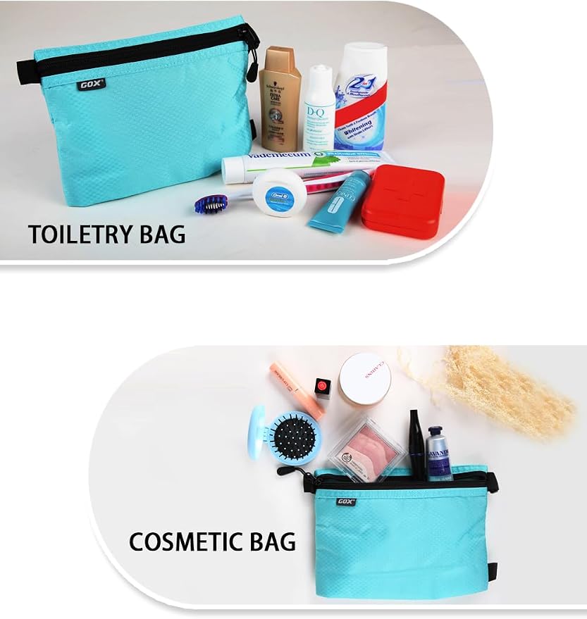 GOX Small Toiletry Bag for Men Bulk Cosmetic Bag Dopp Kit Carry On Zipper Pouch Organization Nylon Small Packing Sack Water Repellent - Image 6