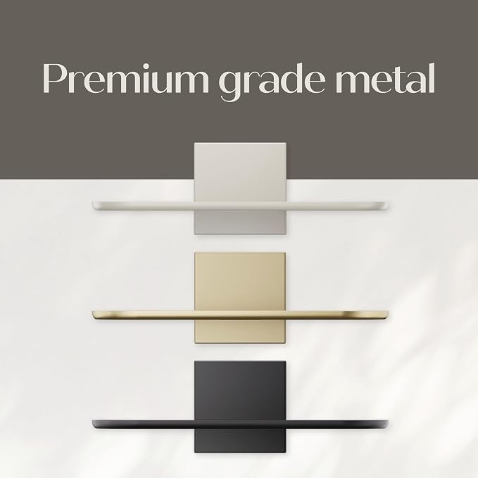 Command Decor Metal Wall Shelf, Light Beige, 1 Shelf, 8 Large Strips - Image 3
