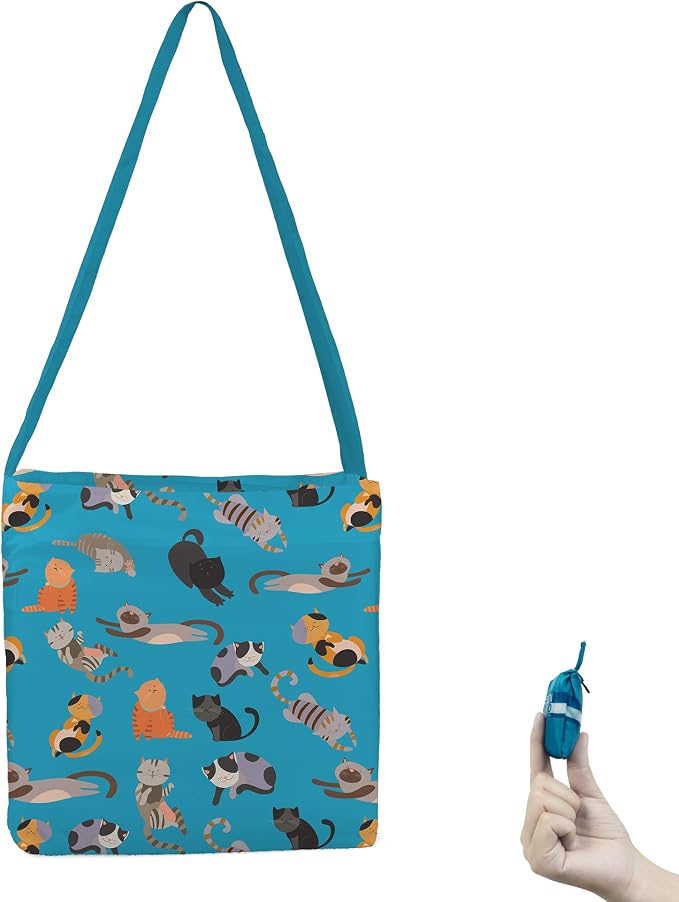BeeGreen Reusable Grocery Shopping Bag -Travel Tote Bag - Foldable Compact Sturdy Bags by BeeGreen