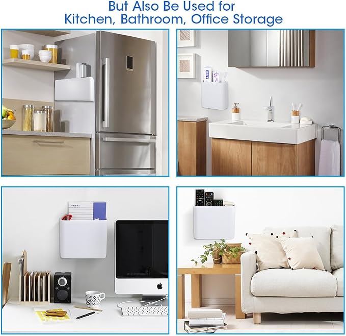 Picowe 3 PCS Magnetic Laundry Storage, Magnetic Storage Box for Laundry Room, Kitchen, Bathroom, Office, Space-Saving Trash Container Hanging on Dryer, Washer or Wall Mount Trash Bin (White) - Image 6