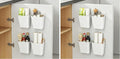 4 Piece Kitchen Cabinet Door Storage Box,Self Adhesive Wall Mounted Storage Box,Wardrobe/Bathroom/Refrigerator Small Items Organizer (Pack of 2) by Nmgkokew