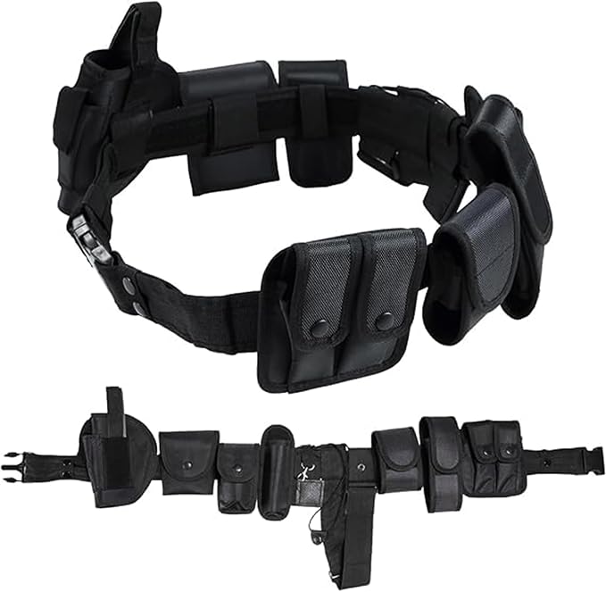 10 in 1 Police Security Duty Belts, Law Enforcement Tactical System | Nylon, Versatile Military Modular Equipment System, Duty Belt Set for Law Enforcement, Ultimate Tactical Belt Set by FL