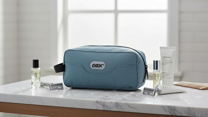 GOX Travel Toiletry Bag Dopp Kit Case for Men Multifunction Packing Organizer Pouch (Haze Blue) - Image 4