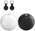 2-Pack Bluetooth Tracker Tags Black & White for Android, Works with Google Find Hub — Key Finder with 105dB Loud Alarm, Ultra Thin, 2 Silicone Keyring Cases & 2 Extra CR2032 Batteries Included by Unknown
