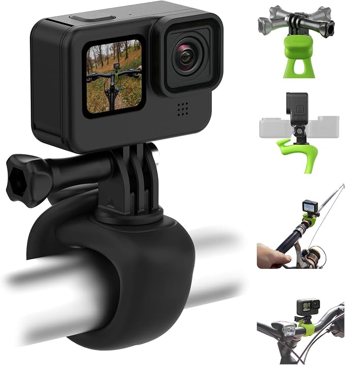 TELESIN Camera 360 Strap Mount Flexible Wrap Band Bike Motorcycle Handlebar Tube Roll Bar Stick Pole Ski Pole Mount for DJI Osmo Pocket 4, DJI Action/Osmo 360/Osmo Nano,Go Pro Hero,Akaso,Insta360 by telesin