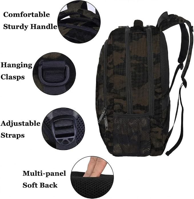 MATEIN 15.6 Inch Laptop Backpack, Business Laptop Daypack for Work College | Sturdy Water-Resistant, Travel Carry-On Backpack, Computer Bookbag for College Men & Women, Lightweight, Anti Theft Pocket - Image 3