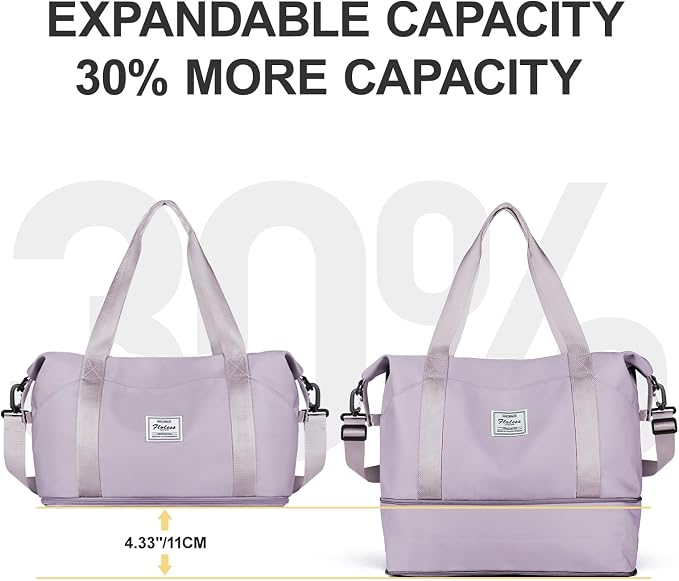 Travel Duffel Bag, Sports Tote Gym Bag, Shoulder Weekender Overnight Bag for Women - Image 5