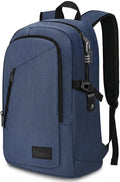 Mancro Laptop Backpack, 15.6 Inch Business Backpack Anti Theft Computer Bag | Water Resistant Travel Business Backpack with Lock and Laptop Compartment Fits 15.6 Inch Laptop for Men Women, Blue by Mancro