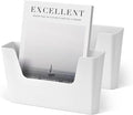 YOHOM Adhesive File Holder Plastic Document Folder Door No Drilling Mount Mail Magazine Organizer A4 Filing Envelopes Folder, Office Wall Mount Single Pocket (WHITE, 2 PCS) by Yohom