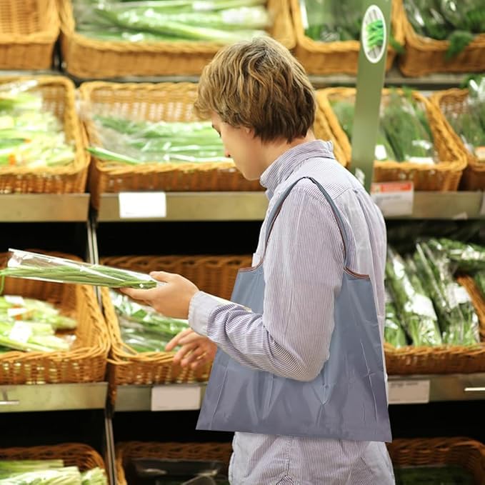 Reusable Grocery Bags 3 Pack, Foldable Shopping Bags for Groceries | Reusable grocery bags foldable for shopping, supermarket trips, travel, car storage, and everyday errands - Image 2
