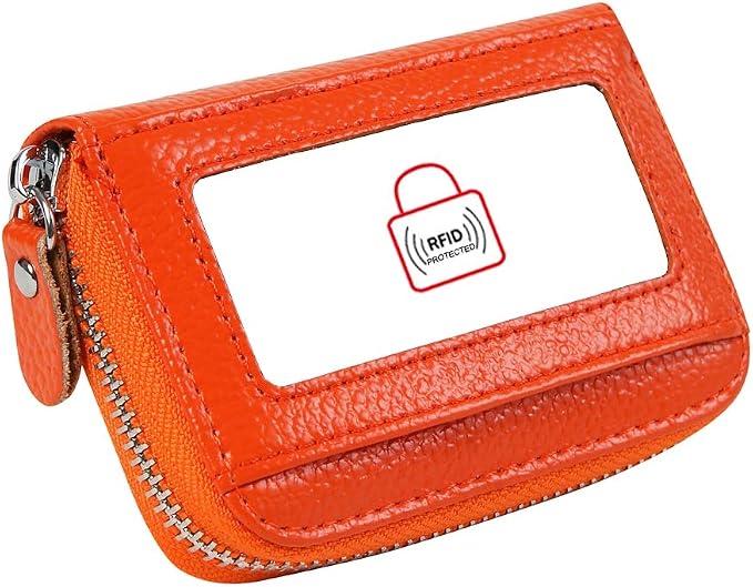 Women's RFID Blocking 12 Slots Credit Card Holder Leather Accordion Wallet by Cynure