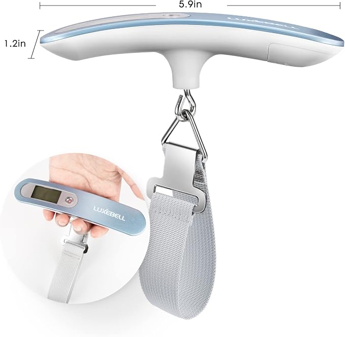 Digital Luggage Scale Vacation Travel Essentials Accessories Gifts for Traveler Portable Suitcase Handheld Weight Scale 110 lbs Hanging Baggage Travel Must Haves - Image 3