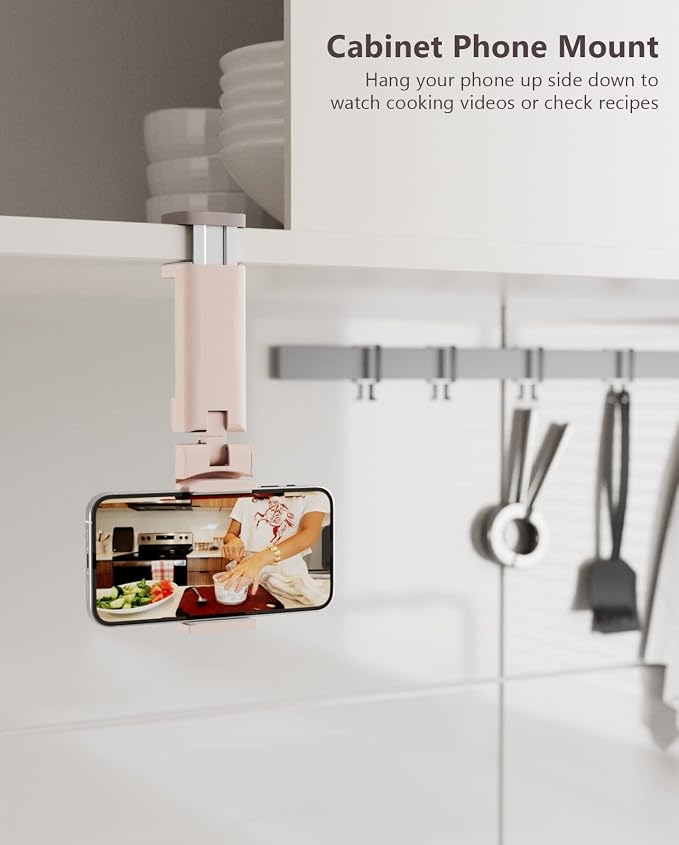 MiiKARE Airplane Phone Holder Mount, Plane Travel Essentials, Pink | Universal Hands-free Phone Holer with 360° Rotation for Flying, Accessory Travel Must Haves Phone Stand for Desk, Tray Table - Image 5