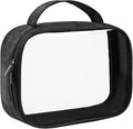 Moyad TSA Approved Toiletry Bag Clear Quart Size Travel Bags Makeup Bag | Large Opening, for Men and Women, Carry on Airline Compliant, Transparent Liquids Pouch, Black by Moyad