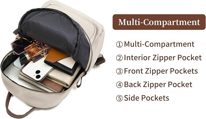 GAEKEAO Backpack Purse for Women PU Leather Anti-theft Backpack Ladies Convertible Large Travel Designer Fashion Shoulder Bag - Image 2