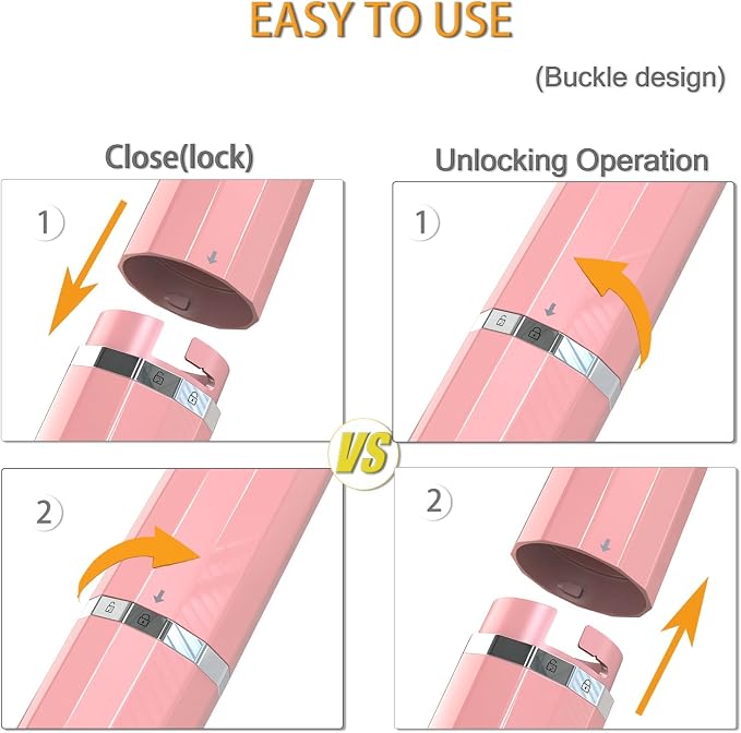 Long Ventilated Electric Toothbrush Travel Case, Portable Holder, Fits Most Standard Straight Electric Toothbrushes (Pink) - Image 6